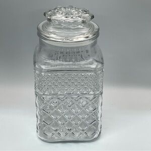 Anchor Hocking Wexford Glass Canister Jar with Lid - Vintage Kitchen‎ Storage